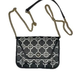 Henri Bendel Black Monogram
Crossbody Wallet on chain